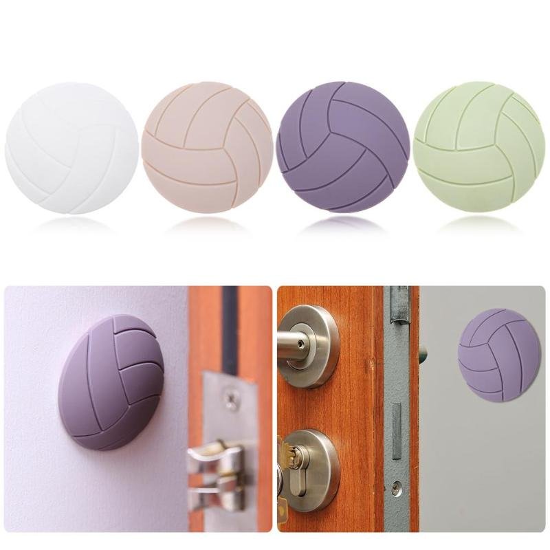 1PCS Self Bumper Sticker Silicone Anti-Skid Round Door Pad Handle Knob Adhesive 3D Crash Pad Wall Protector Handle 4 Colors