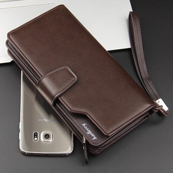 2019 Card Holder Men Wallets Business PU Leather Long Design Quality Fashion Casual Men Purse Zipper Multi-function Wallets - Image 4
