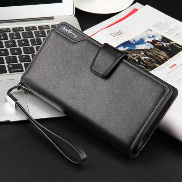 2019 Card Holder Men Wallets Business PU Leather Long Design Quality Fashion Casual Men Purse Zipper Multi-function Wallets - Image 5