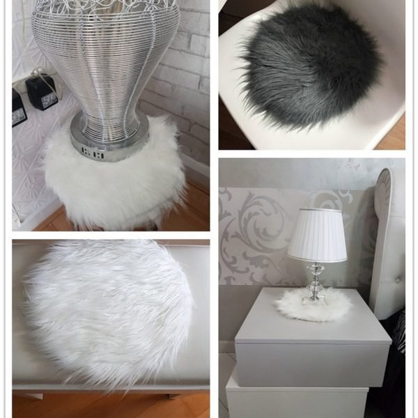 30*30CM Soft small Artificial Sheepskin Rug Chair Cover Bedroom Mat Artificial Wool Warm Hairy Carpet Seat Textil Fur Area Rugs - Image 3