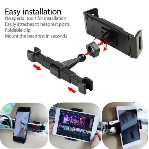 4.7-12.8'' inch Universal Car Tablet Phone Holder For iPad Pro 12.9'' 2018 Back Seat Holder Tablet Accessories Car Phone Holder - Image 3