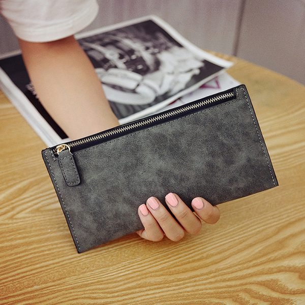 AUTEUIL PARIS Women's Purse Ladies Wallet Long Money Bags Simple Style Coin Purse Leather Thin Wallets Female Card Holder Solid - Image 2