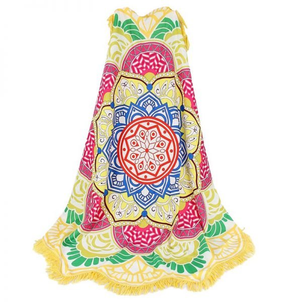 Beach Towel Tassel Yoga Mat Carpet Tapete Doormat Tapestry Indian Mandala Blankets Bathroom Carpet Camping Mattress 7 Color - Image 3