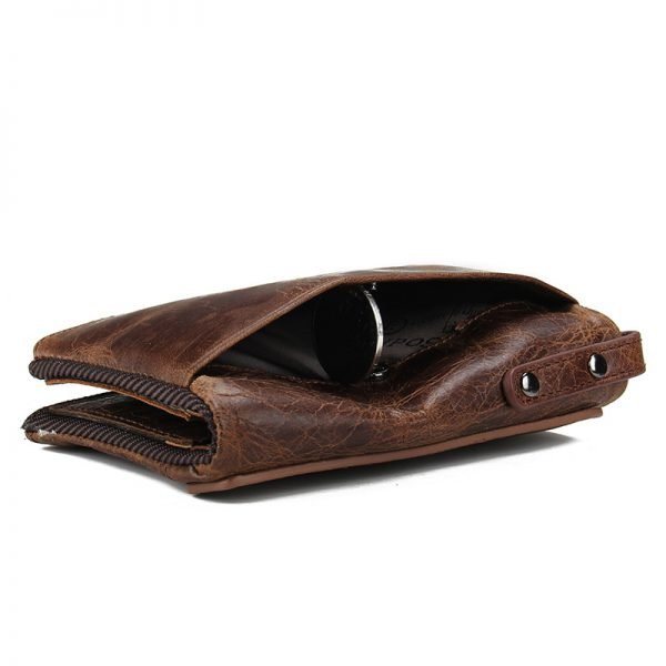 CONTACT'S HOT Genuine Crazy Horse Cowhide Leather Men Wallet Short Coin Purse Small Vintage Wallets Brand High Quality Designer - Image 4