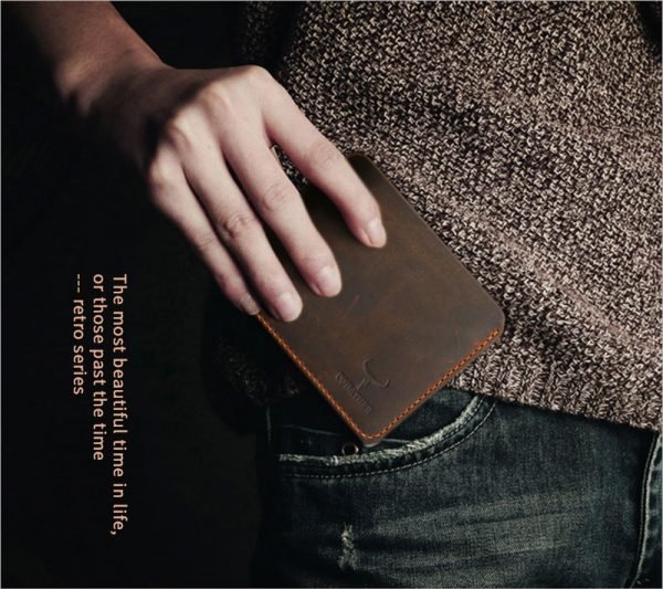 COWATHER Crazy horse leather men wallets Vintage genuine leather wallet for men cowboy top leather thin to put free shipping - Image 6