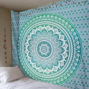 Enipate Large Mandala Indian Tapestry Wall Hanging Bohemian Beach Towel Polyester Thin Blanket Yoga Shawl Mat 210x150cm Blanket