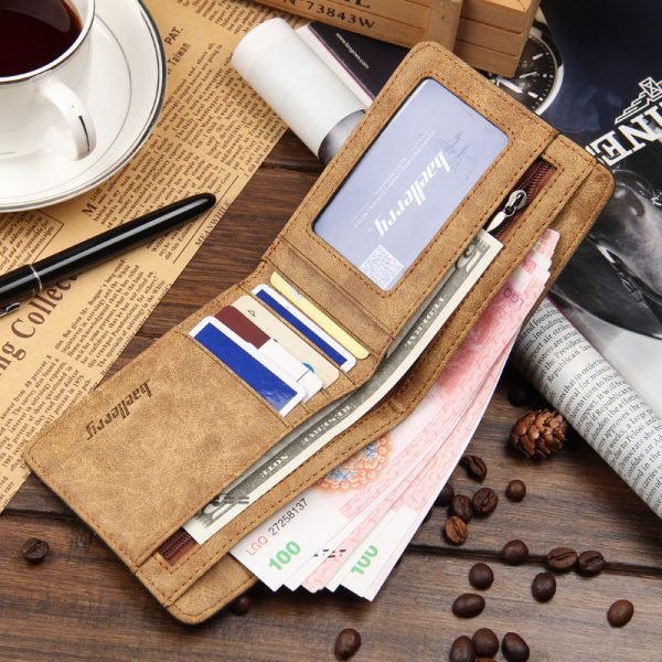 Hot Sale Fashion Men Wallets Quality Soft Linen Design Wallet Casual Short Style 3 Colors Credit Card Holder Purse Free Shipping - Image 3