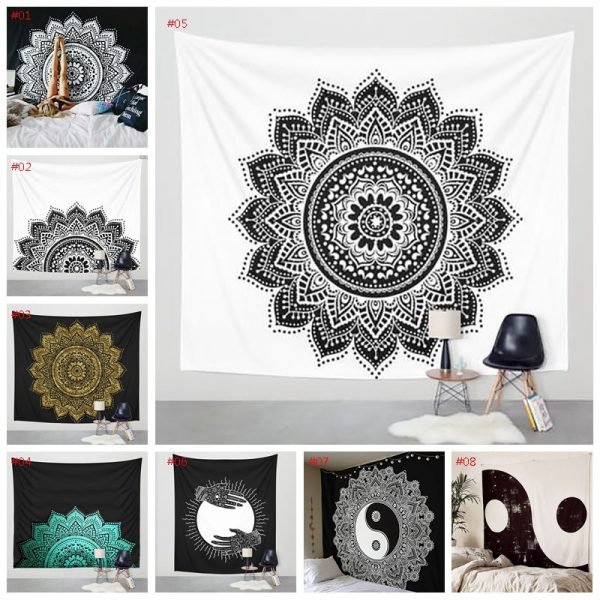 Indian Mandala Tapestry Bohemia Tapestry Wall Hanging Decoration Hippie Tapestry Beach Throw Rug Yoga Mat Travel Mattress - Image 2