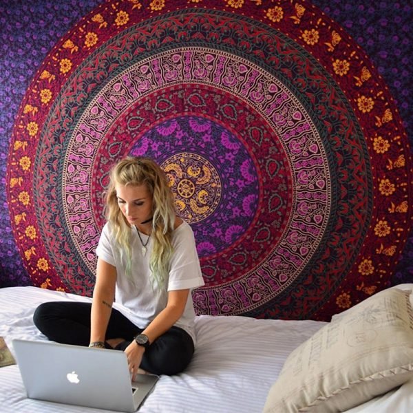 Indian Mandala Tapestry Wall Hanging Sandy Beach Throw Rug Blanket Camping Tent Travel Mattress Sleeping Pad Mandala Tapestry - Image 2