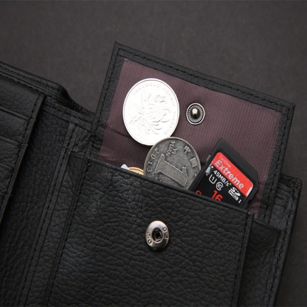 Luxury 100% Genuine Leather Wallet Fashion Short Bifold Men Wallet Casual Soild Men Wallets With Coin Pocket Purses Male Wallets - Image 6