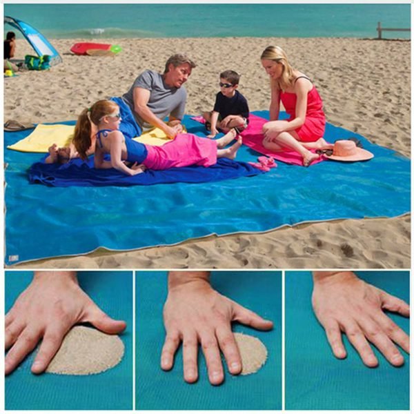 Naturelife Sand Free Beach Mat Portable Blue beach mat Anti-slip Sand Mats Rug Outdoor mat for Beach support drop shipping - Image 2