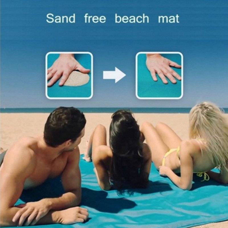 Naturelife Sand Free Beach Mat Portable Blue beach mat Anti-slip Sand Mats Rug Outdoor mat for Beach support drop shipping - Image 3