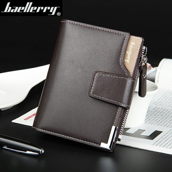 New Wallet Baellerry brand Short men Wallets PU Leather male Purse Card Holder Wallet Fashion man Zipper Wallet men Coin bag - Image 5