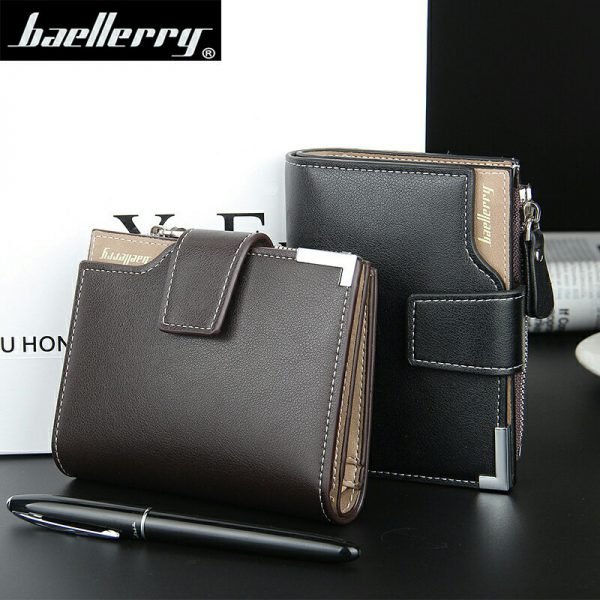 New Wallet Baellerry brand Short men Wallets PU Leather male Purse Card Holder Wallet Fashion man Zipper Wallet men Coin bag - Image 6