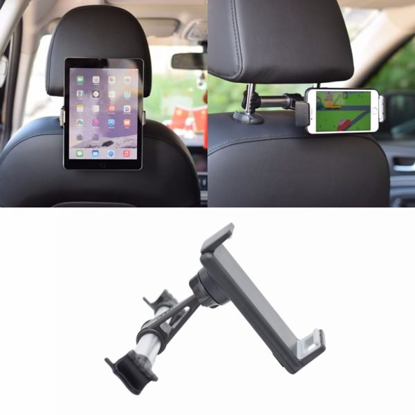 Universal Alloy Car Back Seat 4-11 inch Smart Phone Tablet PC Holder Bracket Mount for iPad 2 3 4 Tablet Accessories C26 - Image 2