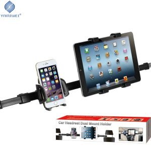 Universal Tablet Car Holder Phone Mount Car Back Seat Headrest Dual Mount Stand Car Accessories For iPad Xiaomi Samsung Lenovo