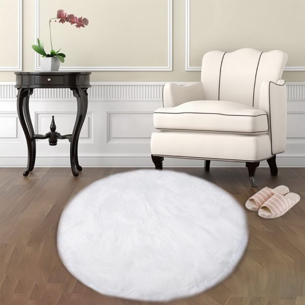 Urijk New Soft Faux Fur Wool Living Room Sofa Carpet Plush Carpets Bedroom Cover Mattress Xmas Door Window Round Rugs Carpets - Image 4