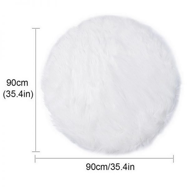 Urijk New Soft Faux Fur Wool Living Room Sofa Carpet Plush Carpets Bedroom Cover Mattress Xmas Door Window Round Rugs Carpets - Image 5