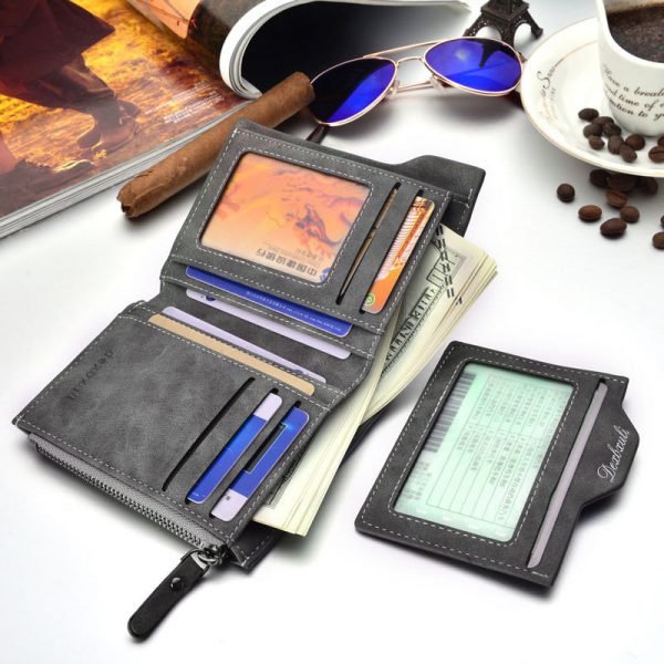 Wallet Men Soft Leather wallet with removable card slots multifunction men wallet purse male clutch top quality ! - Image 3