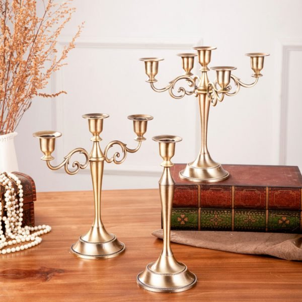 1 PC Wedding Party Table Decoration Gold Candlestick Black Bronze Candelabra Centerpieces Europe Style Home Decor Candle Holders - Image 4