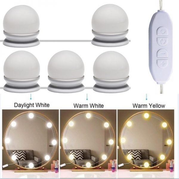 10 LED Mirror Bulbs Makeup Light Super Bright Portable Cosmetic Mirror Lights Kit Hollywood Style USB Charged Make Up#289551 - Image 2