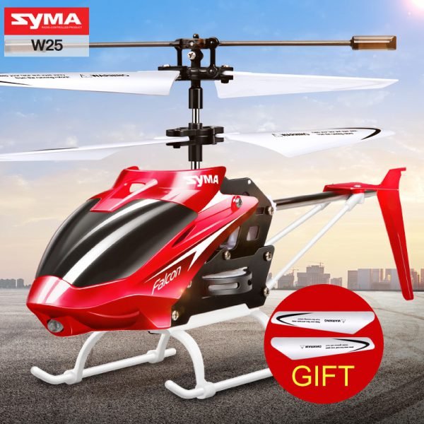 100% Original SYMA W25 2CH Indoor Small RC Electric Aluminium Alloy Drone Remote Control Helicopter Shatterproof boys toys - Image 2