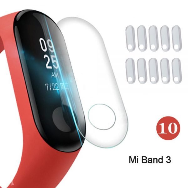 10Pcs Screen Protector Film For Xiaomi Mi Band 3 Smart Wristband Bracelet Full Cover Protective Films Not Tempered Glass