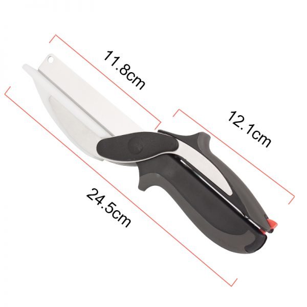 2 In 1 Kitchen Knives Kitchen Meat Scissors Knife&Board Stainless Steel Kitchen Knife Meat Potato Cheese Vegetable Cutter - Image 2