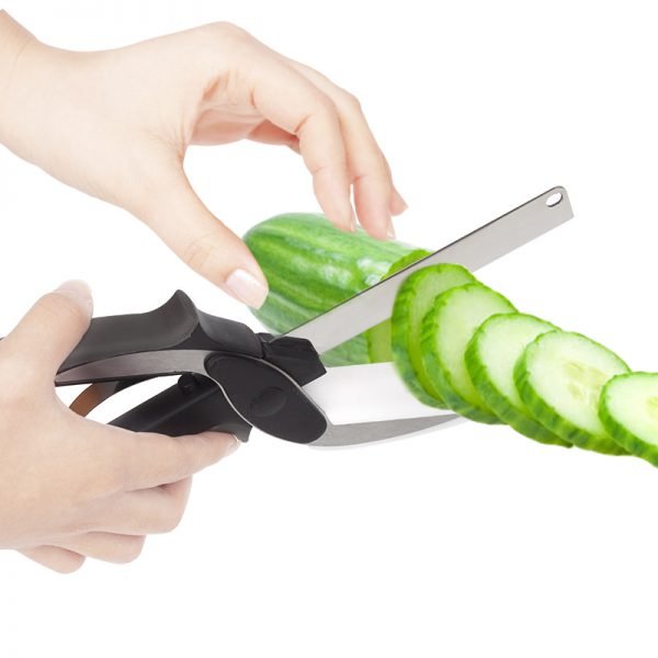 2 In 1 Kitchen Knives Kitchen Meat Scissors Knife&Board Stainless Steel Kitchen Knife Meat Potato Cheese Vegetable Cutter - Image 5