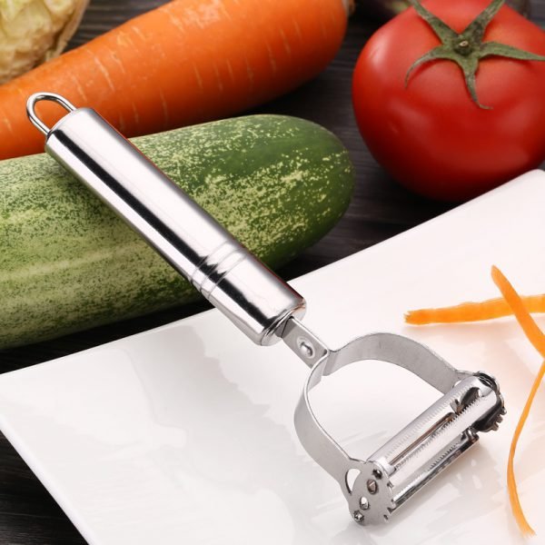 2 in1 Stainless Steel Potato Grater Julienne Peeler Kitchen Accessories Vegetables Peeler Double Planing Grater Kitchen Tools - Image 3