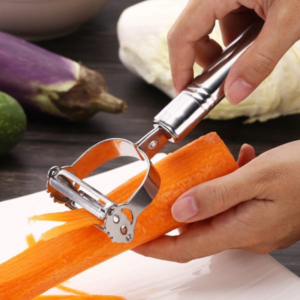 2 in1 Stainless Steel Potato Grater Julienne Peeler Kitchen Accessories Vegetables Peeler Double Planing Grater Kitchen Tools - Image 6