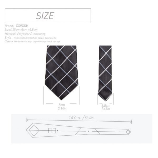 20 Style Formal Ties Business Vestidos Wedding Classic Men's Tie Stripe Grid 8cm Corbatas Dress Fashion Accessories Men Necktie - Image 6
