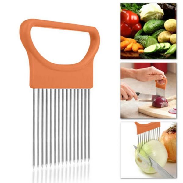 2017 New Shrendders & Slicers Tomato Onion Vegetables Slicer Cutting Aid Holder Guide Slicing Cutter Safe Fork - Image 5