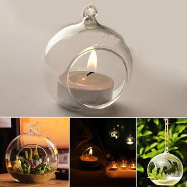 2018 Hot Sale Creative Crystal Glass Hanging Candle Holder Candlestick Home Wedding Party Dinner Decor Romantic Candlestick