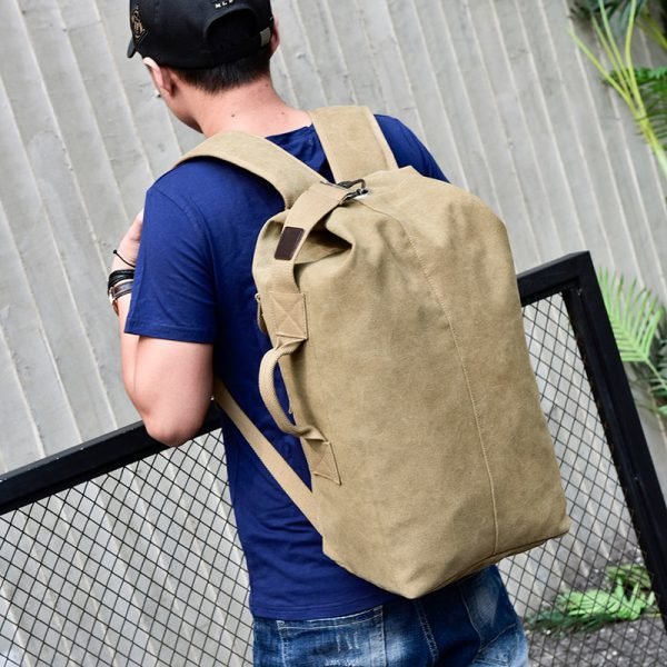 2018 Large Capacity Rucksack Man Travel Bag Mountaineering Backpack Male Luggage Boys Canvas Bucket Shoulder Bags Men Backpacks - Image 2