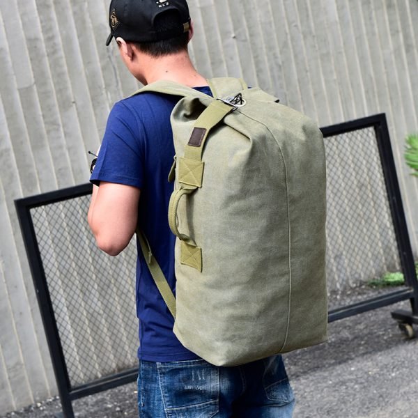 2018 Large Capacity Rucksack Man Travel Bag Mountaineering Backpack Male Luggage Boys Canvas Bucket Shoulder Bags Men Backpacks - Image 3