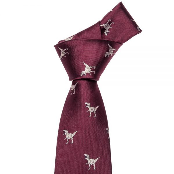 2018 New Arrival Men's Ties Dinosaur Pattern Red Mens Wedding Neckties 8.5cm Necktie Business Silk Ties For Men Tie FA-5060 - Image 4