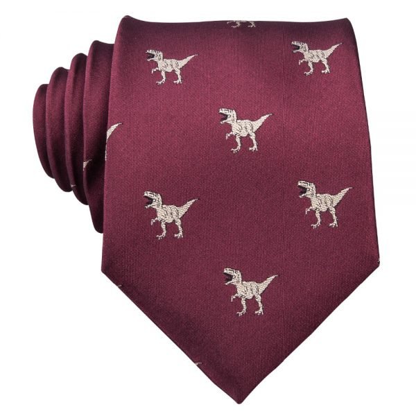 2018 New Arrival Men's Ties Dinosaur Pattern Red Mens Wedding Neckties 8.5cm Necktie Business Silk Ties For Men Tie FA-5060 - Image 5