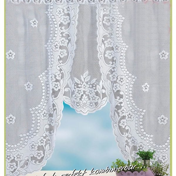 2018 New Arrival Vintage Style Lace Coffee Curtain Kitchen Curtain Vintage Style Window Scarf ation Home Decoration Hot Sell - Image 2