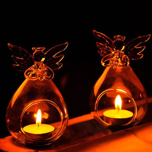 2019 New Arrival Romantic Wedding Dinner Decor Crystal Angel Glass Clear Hanging Candle Holder Candlestick Wholesale Pudcoco Hot - Image 2