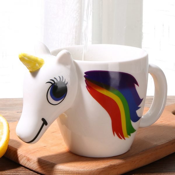 300ML 3D Color Changing Ceramic Mug Temperature Unicorn Coffee Tea Milk Hot Water Cup Drinkware Colour Novetly Christmas Gift - Image 3