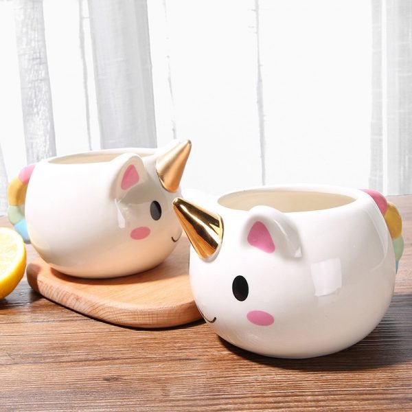 300ml 3D Unicorn Mug Creative Ceramic Coffee tea Cup Cute Cartoon Unicorn Mugs Novelty gifts Porcelain milk Cup for office - Image 2