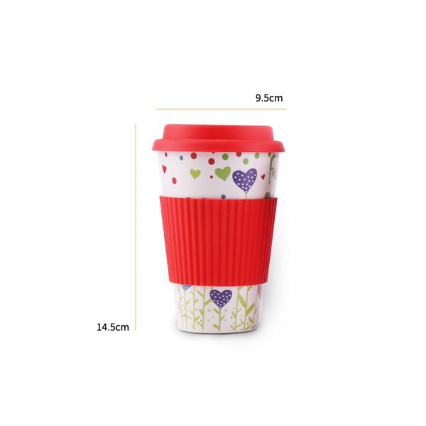 400ml Eco-Friendly Bamboo Fiber Coffee Mug Travel Mug With Lid Portable Beer Mugs Tea Cups Milk Cup for Christmas Gifts - Image 6