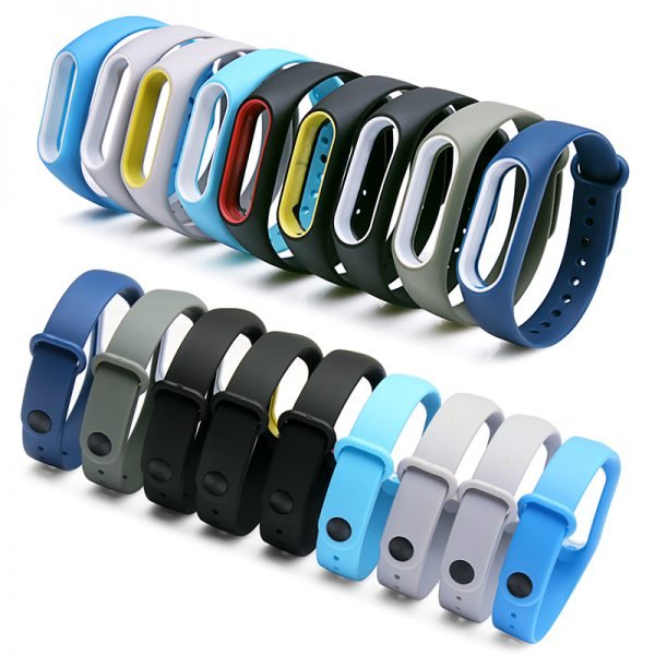 BOORUI Double color mi band 2 accessories pulseira miband 2 strap replacement silicone wriststrap for xiaomi mi2 smart bracelet - Image 3