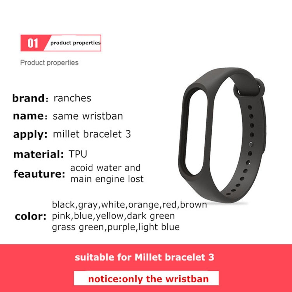 Bracelet for Xiaomi Mi Band 3 Sport Strap watch Silicone wrist strap For xiaomi mi band 3 accessories bracelet Miband 3 Strap - Image 3