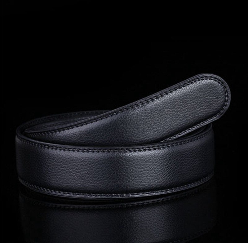 Brand No Buckle 3.5cm Wide Genuine Leather Automatic Belt Body Strap Without Buckle Belts Men Good Quality Male Belts - Image 2