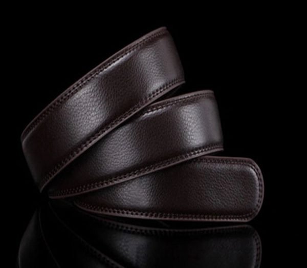 Brand No Buckle 3.5cm Wide Genuine Leather Automatic Belt Body Strap Without Buckle Belts Men Good Quality Male Belts - Image 3