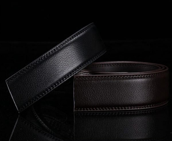 Brand No Buckle 3.5cm Wide Genuine Leather Automatic Belt Body Strap Without Buckle Belts Men Good Quality Male Belts - Image 4