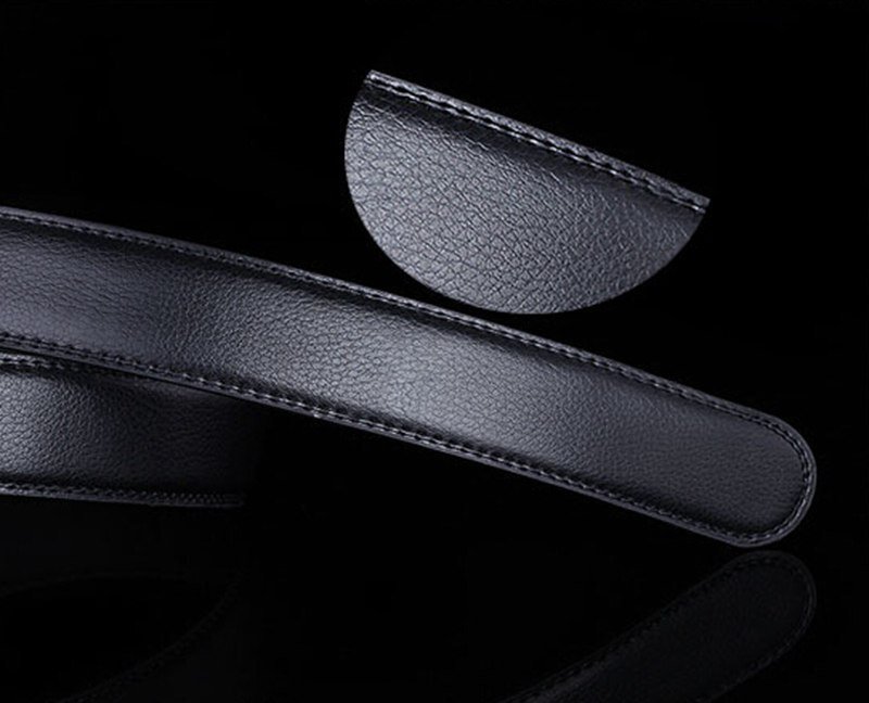 Brand No Buckle 3.5cm Wide Genuine Leather Automatic Belt Body Strap Without Buckle Belts Men Good Quality Male Belts - Image 5