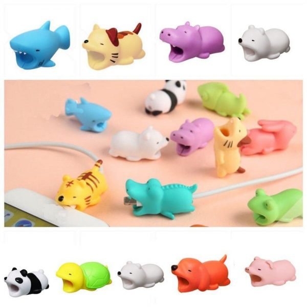 Cartoon Animals Data Line Protector For Iphone X XS Max XR 7 8 Plus 6 6S 5 5S Case For Huawei P20 Lite P Smart Phone Accessory - Image 3